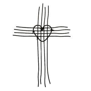 Decorative Cross / cross with heart